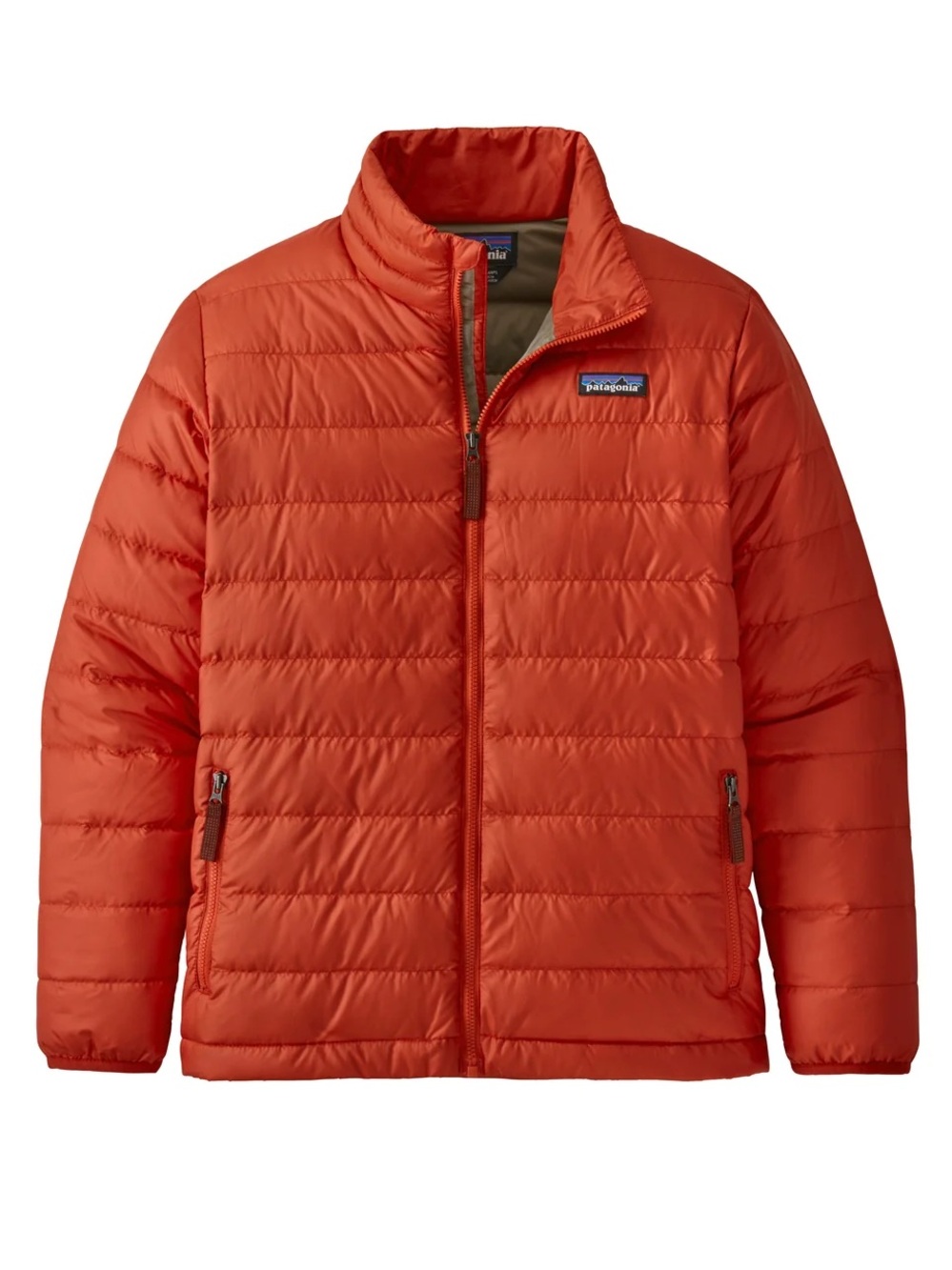 Patagonia Boys Boys' Down Sweater in Hot Ember PLAY CONDITION Size 7-8